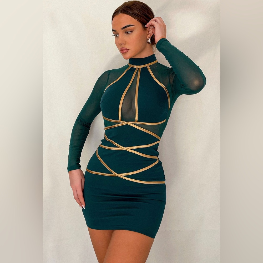 Sexy Emerald green Fashion Nova dress size Large